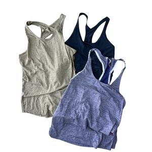Under Armour Athleta lot of‎ 3 Tank Top Shirts blue/green XS S